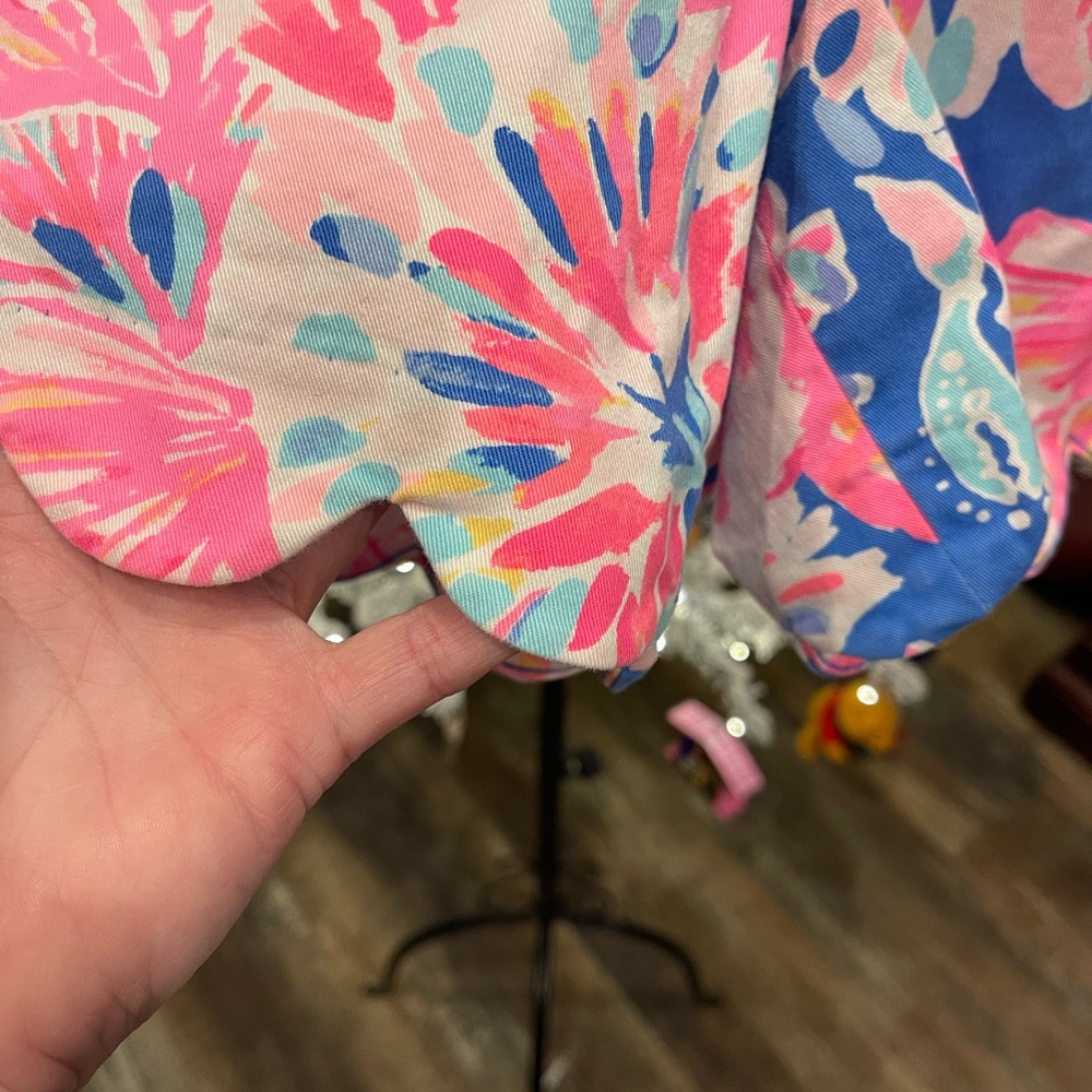 Lilly Pulitzer Pink and Blue Floral High Waist Shorts - Picture 2 of 11